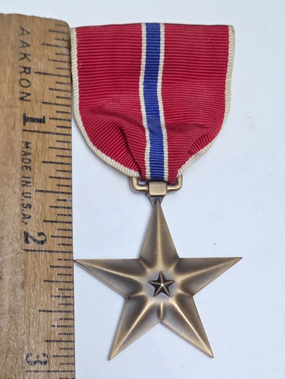 Genuine US Full Size Bronze Star Medal, Verified WW2 Era, New Issue/Old Stock